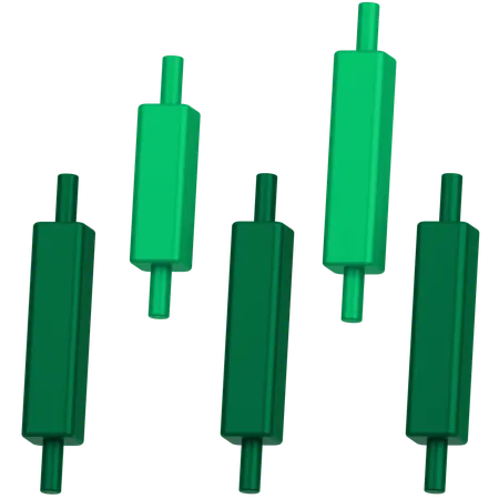 Candle Stick Chart  3D Icon