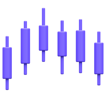 Candle Stick Chart  3D Icon