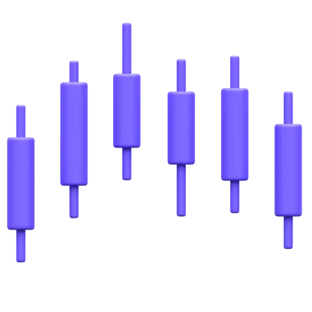 Candle Stick Chart  3D Icon