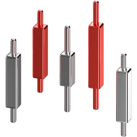 Candle Stick Chart  3D Icon