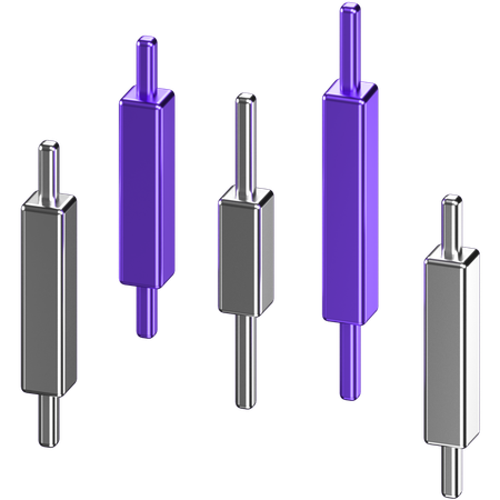 Candle Stick Chart  3D Icon