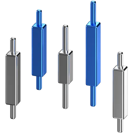 Candle Stick Chart  3D Icon