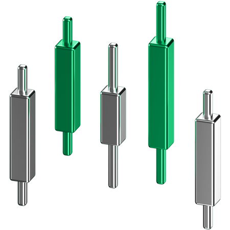 Candle Stick Chart  3D Icon