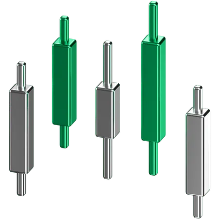 Candle Stick Chart  3D Icon