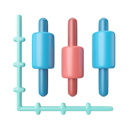 Candle Stick Chart  3D Icon