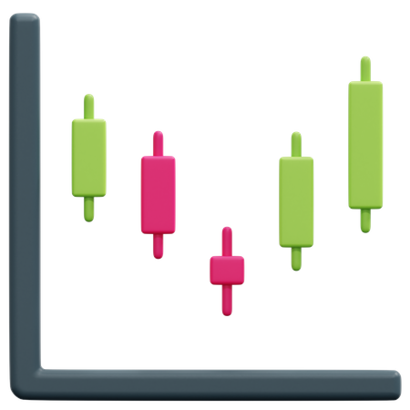 Candle Stick Chart  3D Icon