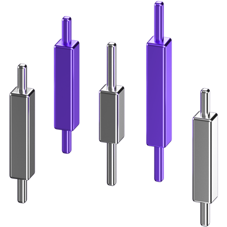 Candle Stick Chart  3D Icon