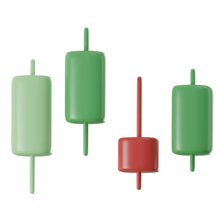 Candle Stick Chart  3D Icon