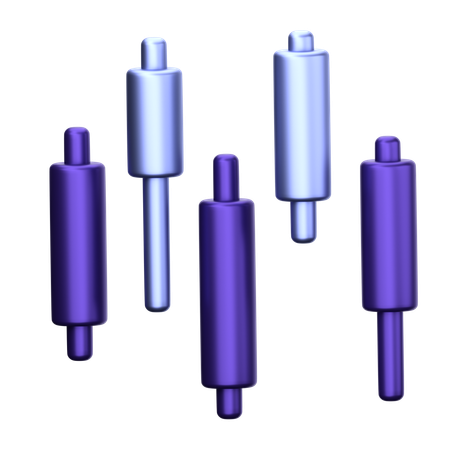 Candle Stick Graph  3D Icon