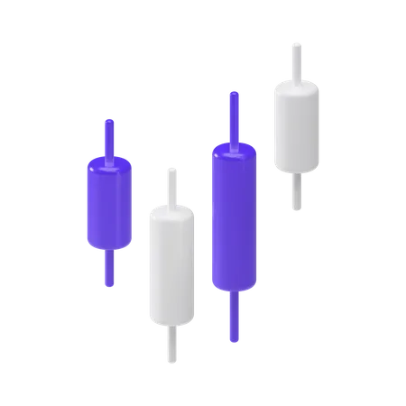 Candle sticks  3D Illustration