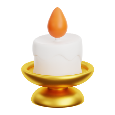Candle With Stand  3D Icon