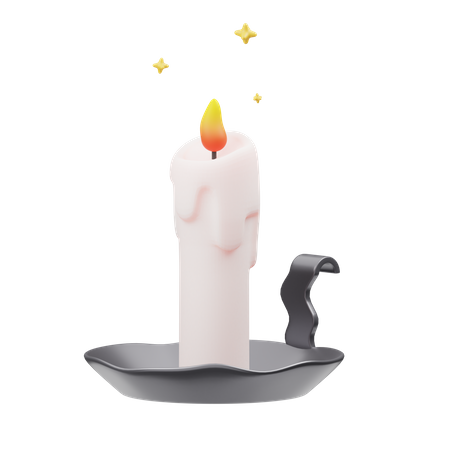 Candle With Stand 3D Illustration