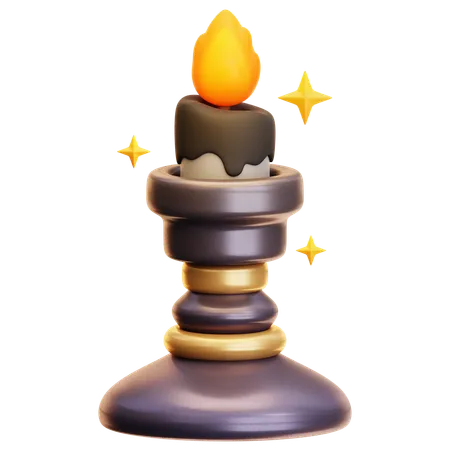 CANDLE WITH STARS  3D Icon