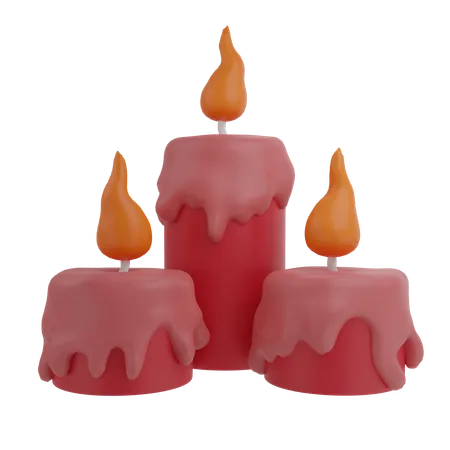 Candles  3D Icon