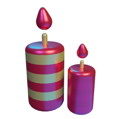 Candles  3D Illustration