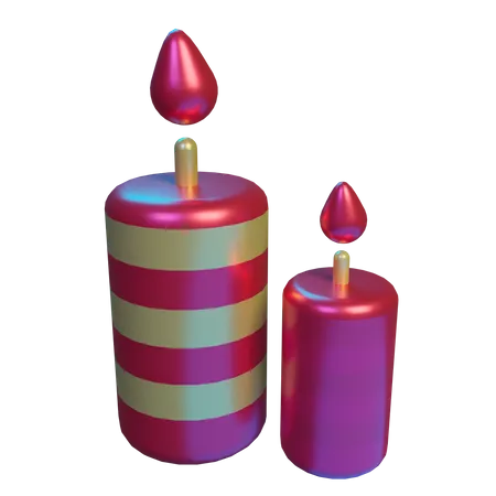 Candles  3D Illustration