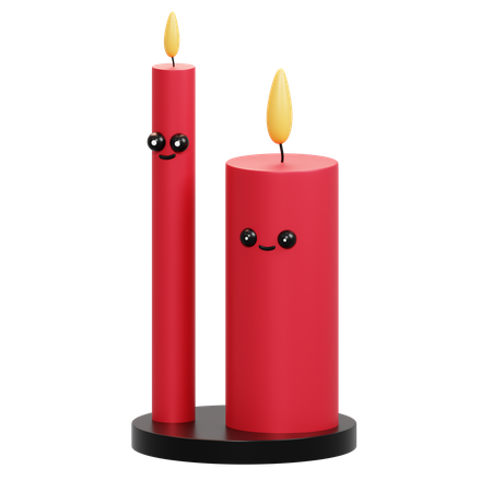 Candles  3D Illustration