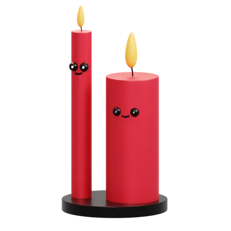 Candles  3D Illustration