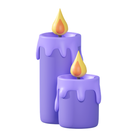 Candles  3D Illustration