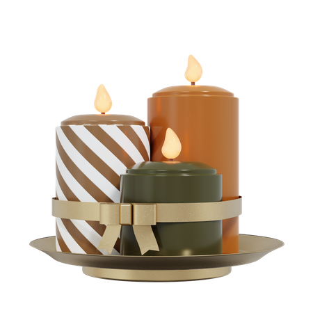 Candles  3D Illustration