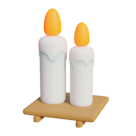 Candles  3D Illustration