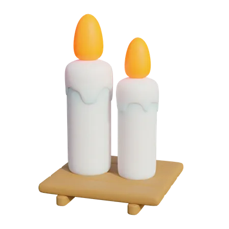 Candles  3D Illustration