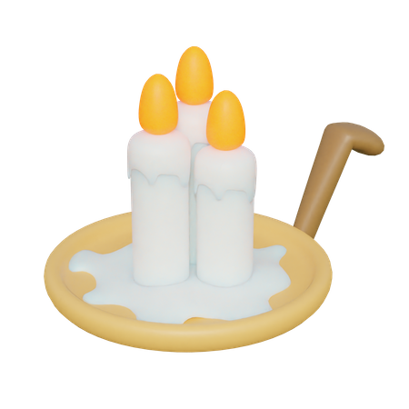 Candles  3D Illustration