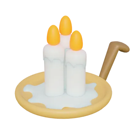 Candles  3D Illustration