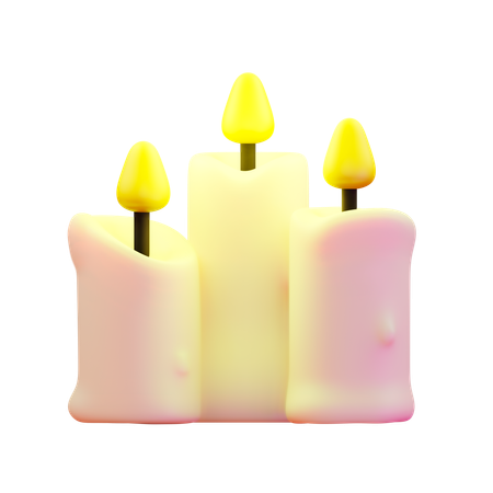 Candles  3D Illustration