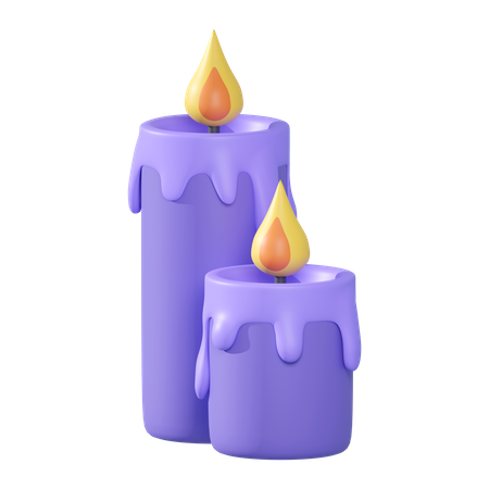 Candles 3D Illustration