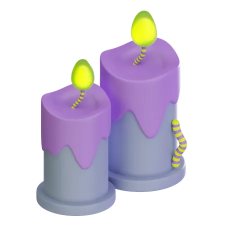 Candles 3 D Icon 3D Icon