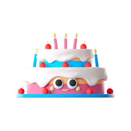 Candles Cake  3D Icon