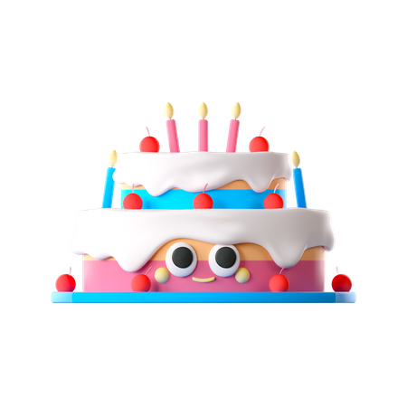 Candles Cake 3D Icon