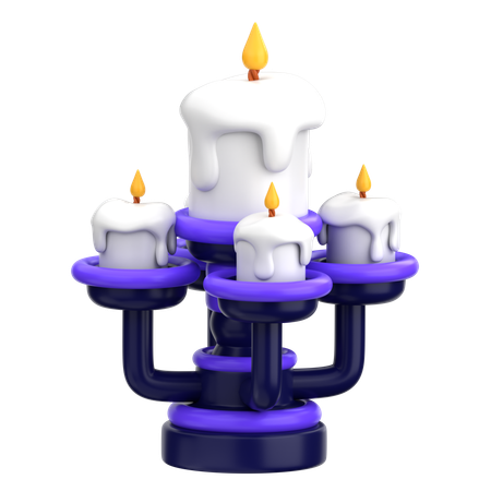 Candles Halloween  3D Icon