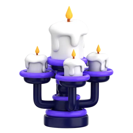 Candles Halloween  3D Icon