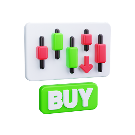 Candlestick-Analyse  3D Icon