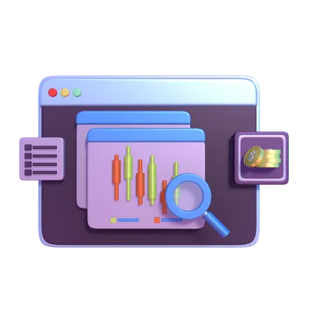 Candlestick Analysis  3D Icon