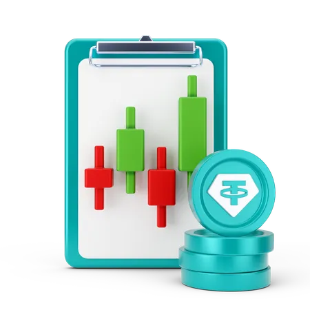 Candlestick analysis  3D Icon