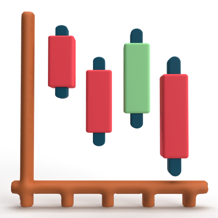 Candlestick Chart  3D Icon