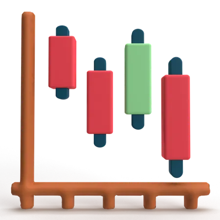 Candlestick Chart  3D Icon