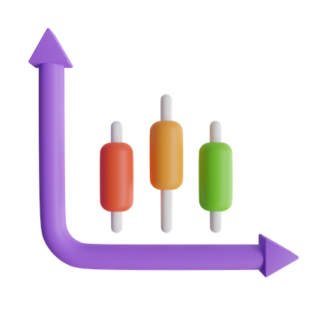 Candlestick Chart  3D Icon