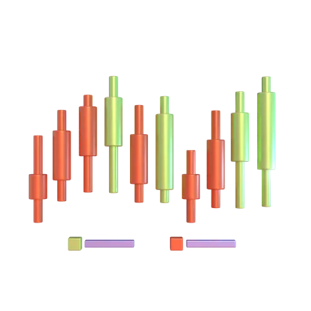 Candlestick Chart  3D Icon