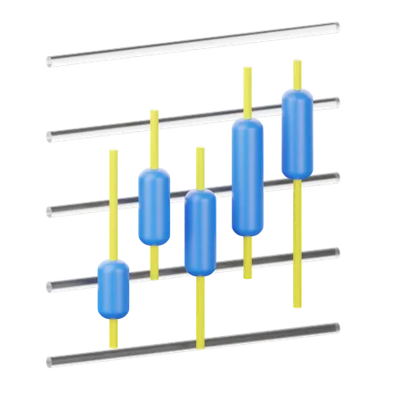 Candlestick Chart  3D Icon