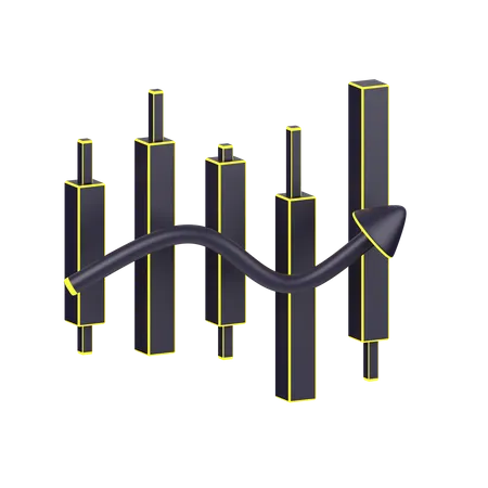 Candlestick Chart  3D Icon