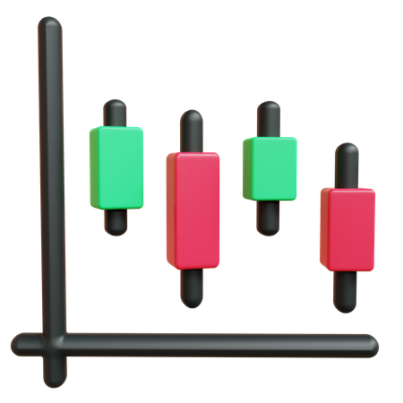 Candlestick Chart  3D Icon