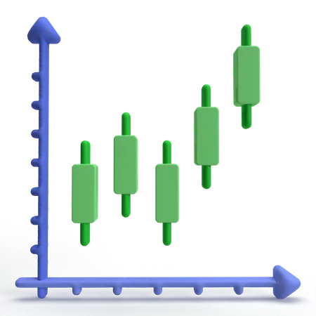 Candlestick Chart  3D Icon