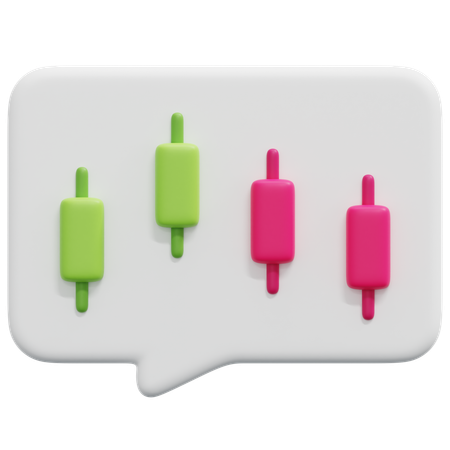 Candlestick Chart  3D Icon