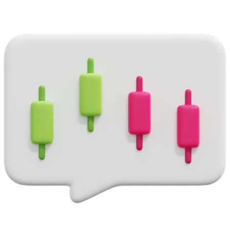 Candlestick Chart  3D Icon