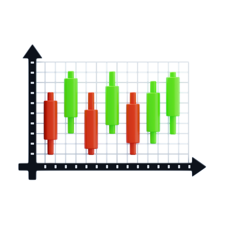 Candlestick Chart  3D Icon