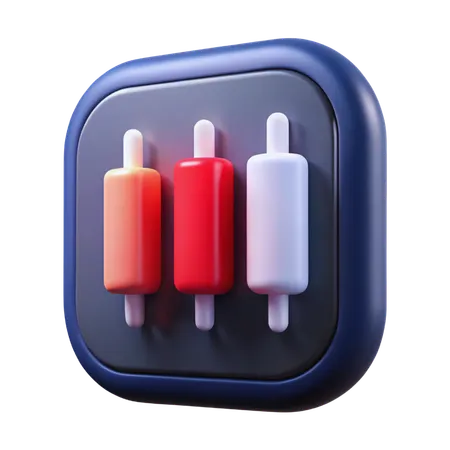 Candlestick Chart  3D Icon